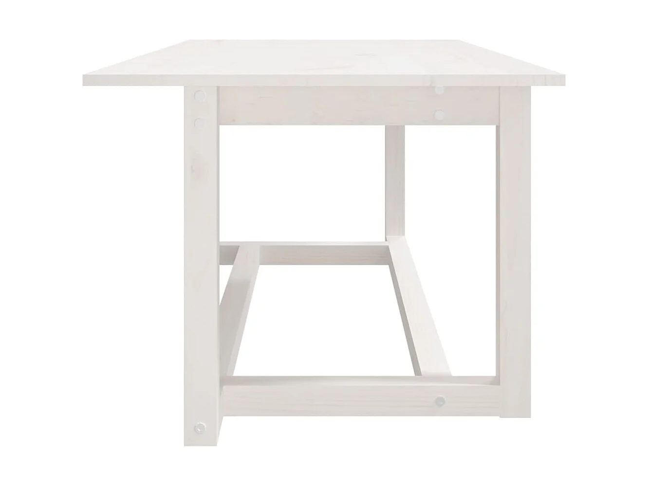 Table basse Blanc 110x55x45 cm Bois massif de pin OFR15241 BonneVie Meuble