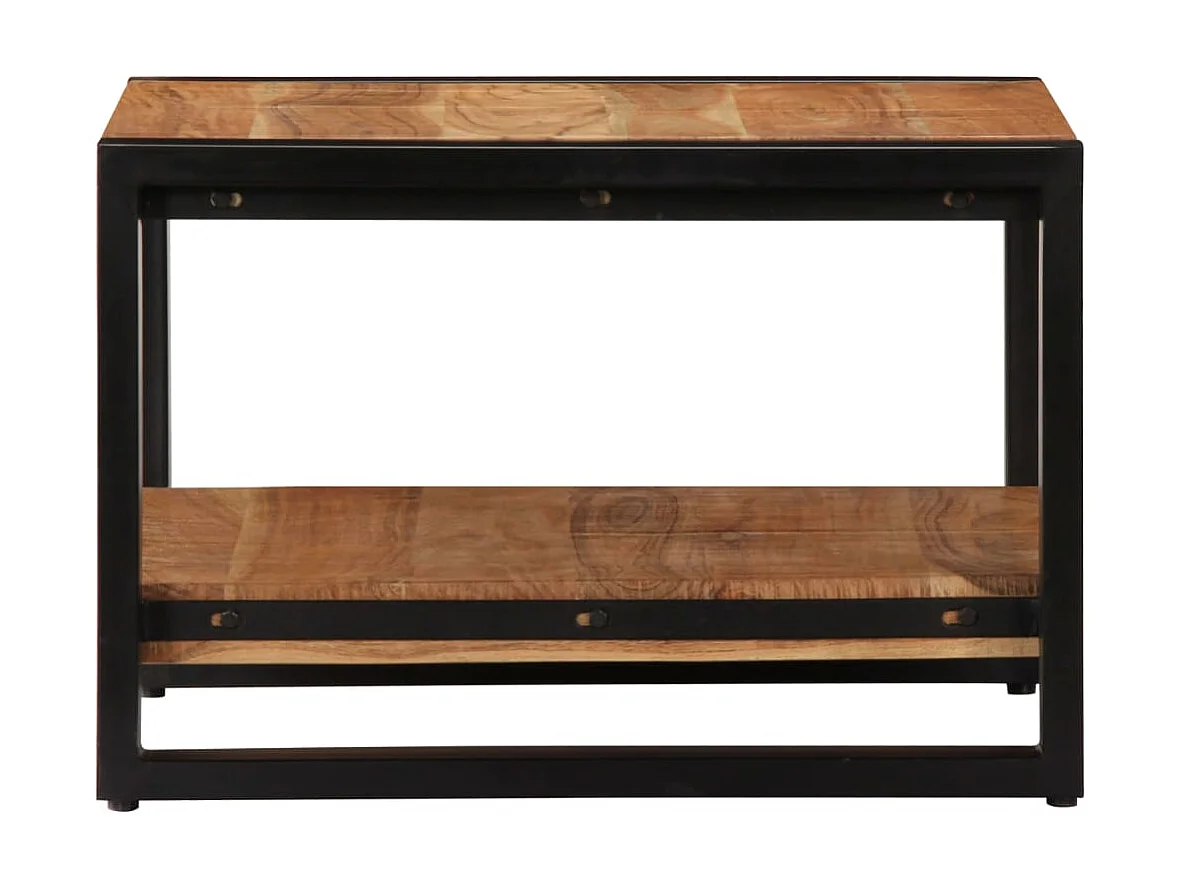 Mesa de centro de madera maciza de acacia 60x60x40 cm ES86459