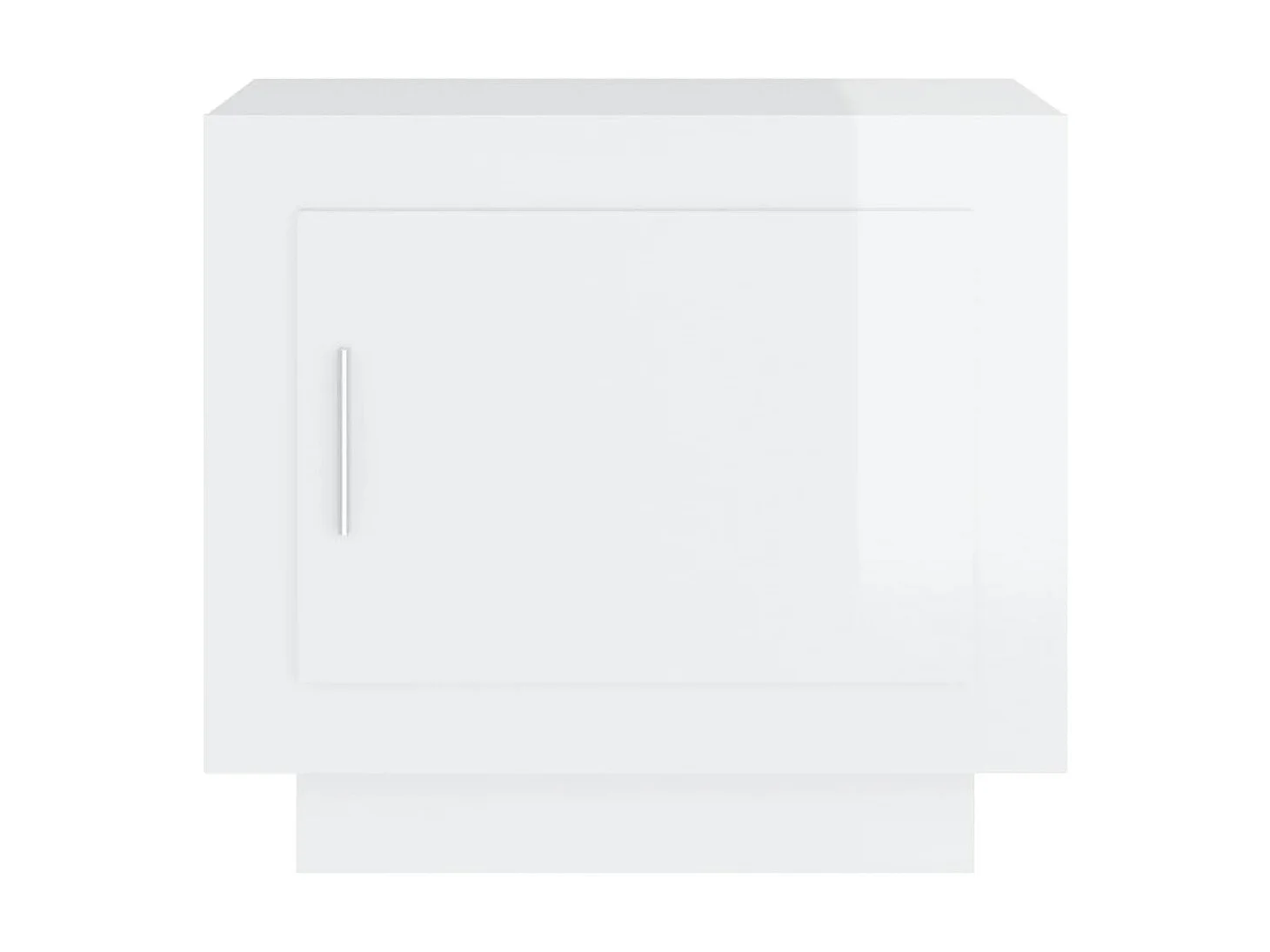 Salontafel 51x50x45 cm bewerkt hout hoogglans wit NL12857