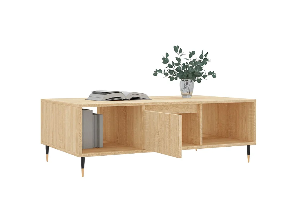 Salontafel 104x60x35 cm bewerkt hout sonoma eikenkleurig NL63251