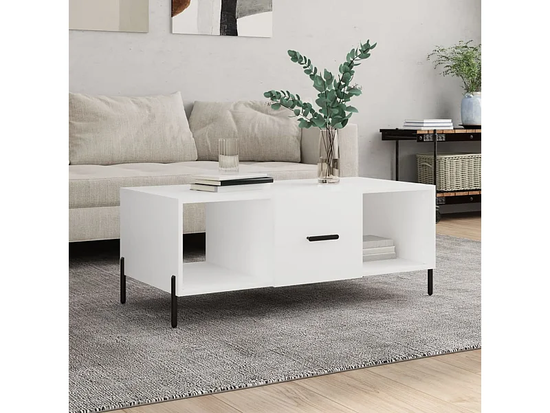 Mesa de centro 102x50x40 cm madeira processada branco PT384512