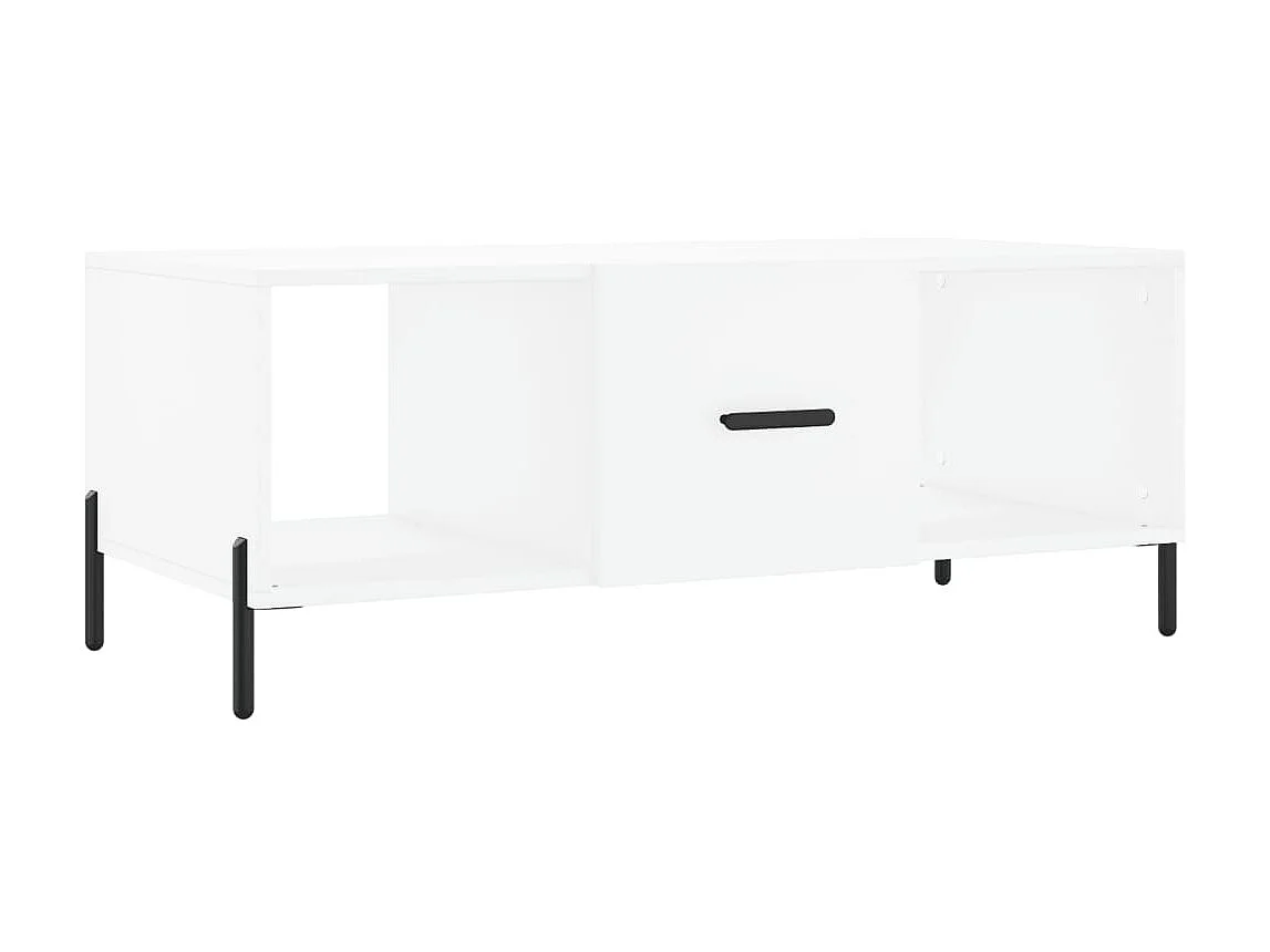 Mesa de centro madera contrachapada blanco 102x50x40 cm ES63016