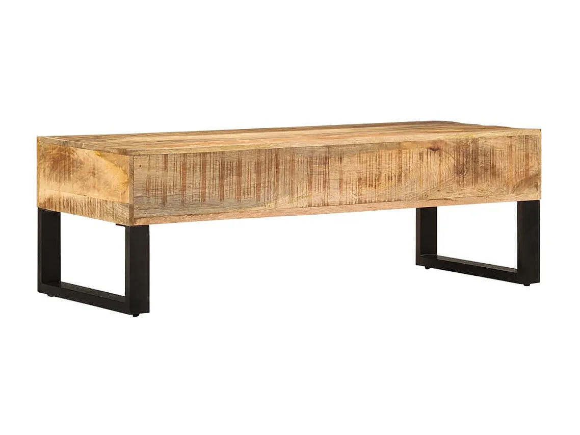 Table basse 110 x 50 x 38 cm Bois de manguier massif OFR50225 BonneVie Meuble