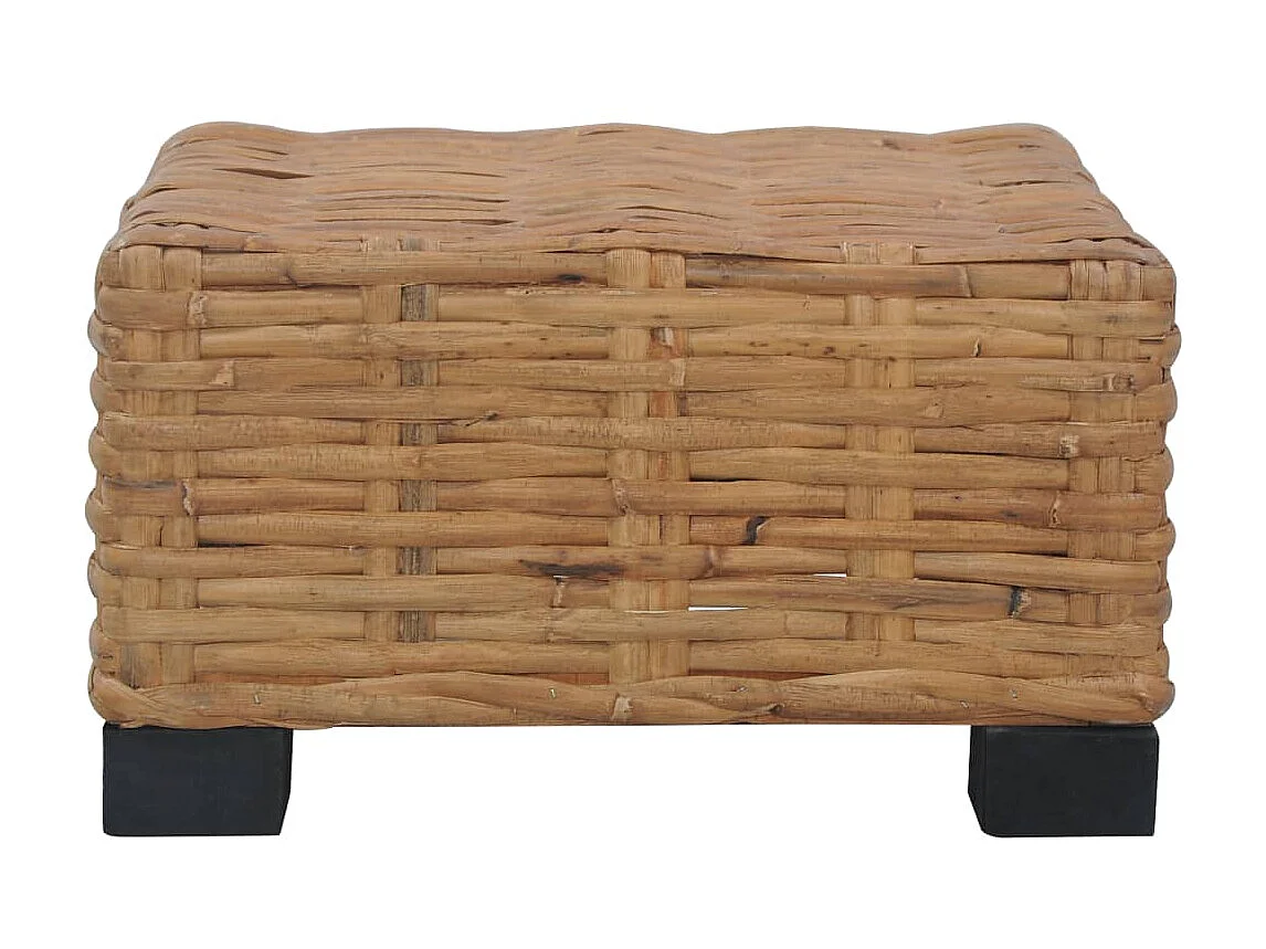 Table basse 47x47x28 cm Rotin naturel OFR69925 BonneVie Meuble