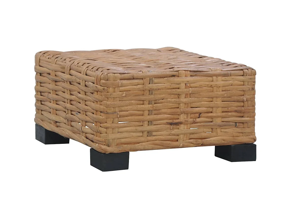 Table basse 47x47x28 cm Rotin naturel OFR69925 BonneVie Meuble