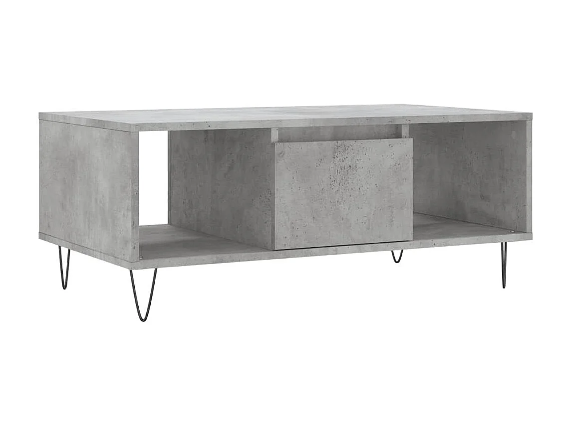 Table basse Gris béton 90x50x36,5 cm Bois d'ingénierie OFR39715 BonneVie Meuble