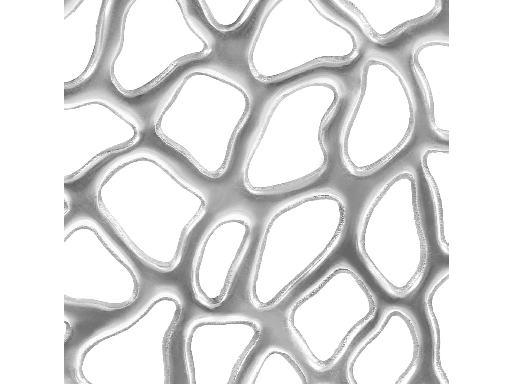 Table basse Aluminium moulé 70 x 30 cm Argenté OFR78082 BonneVie Meuble