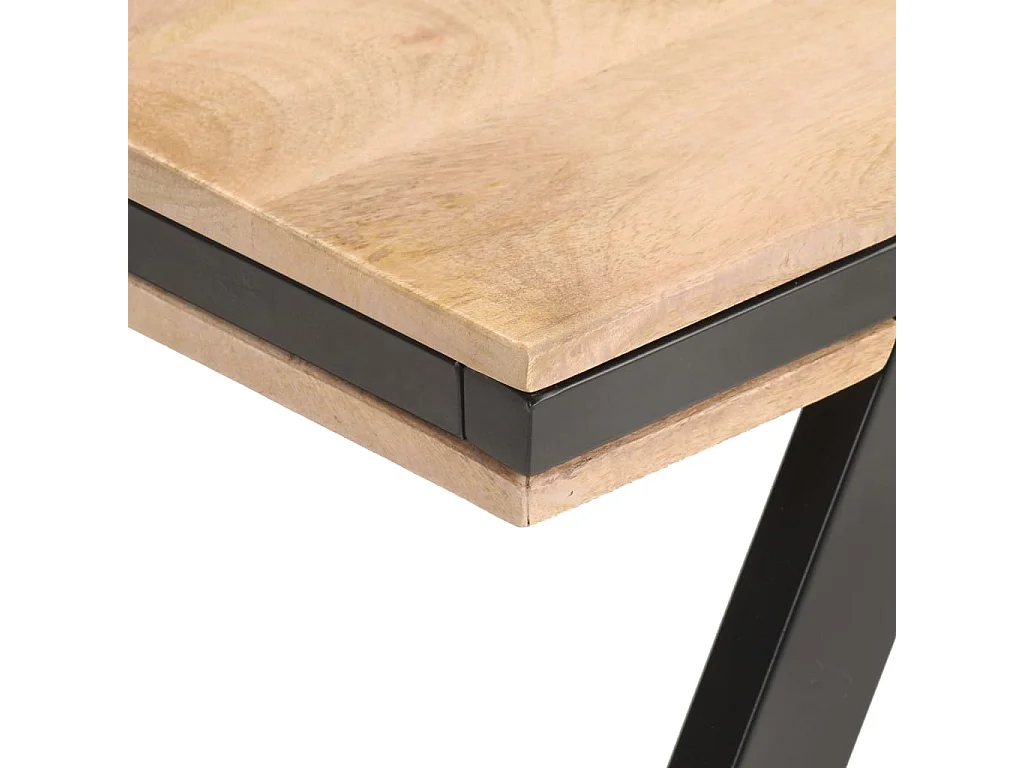 Table basse 114x65x40 cm Bois de manguier massif OFR45893 BonneVie Meuble