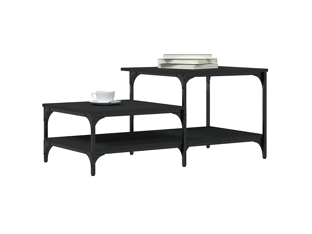 Mesa de centro 100x50,5x45 cm derivados de madeira preto PT632786