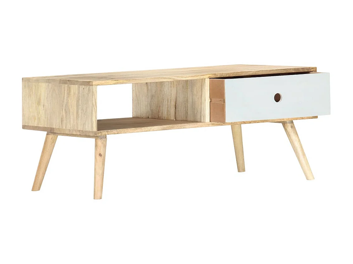Table basse 90x50x40 cm Bois de manguier massif OFR15089 BonneVie Meuble