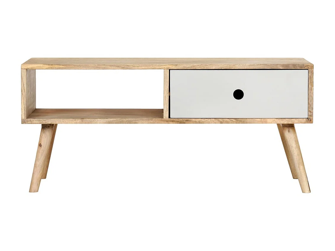 Table basse 90x50x40 cm Bois de manguier massif OFR15089 BonneVie Meuble