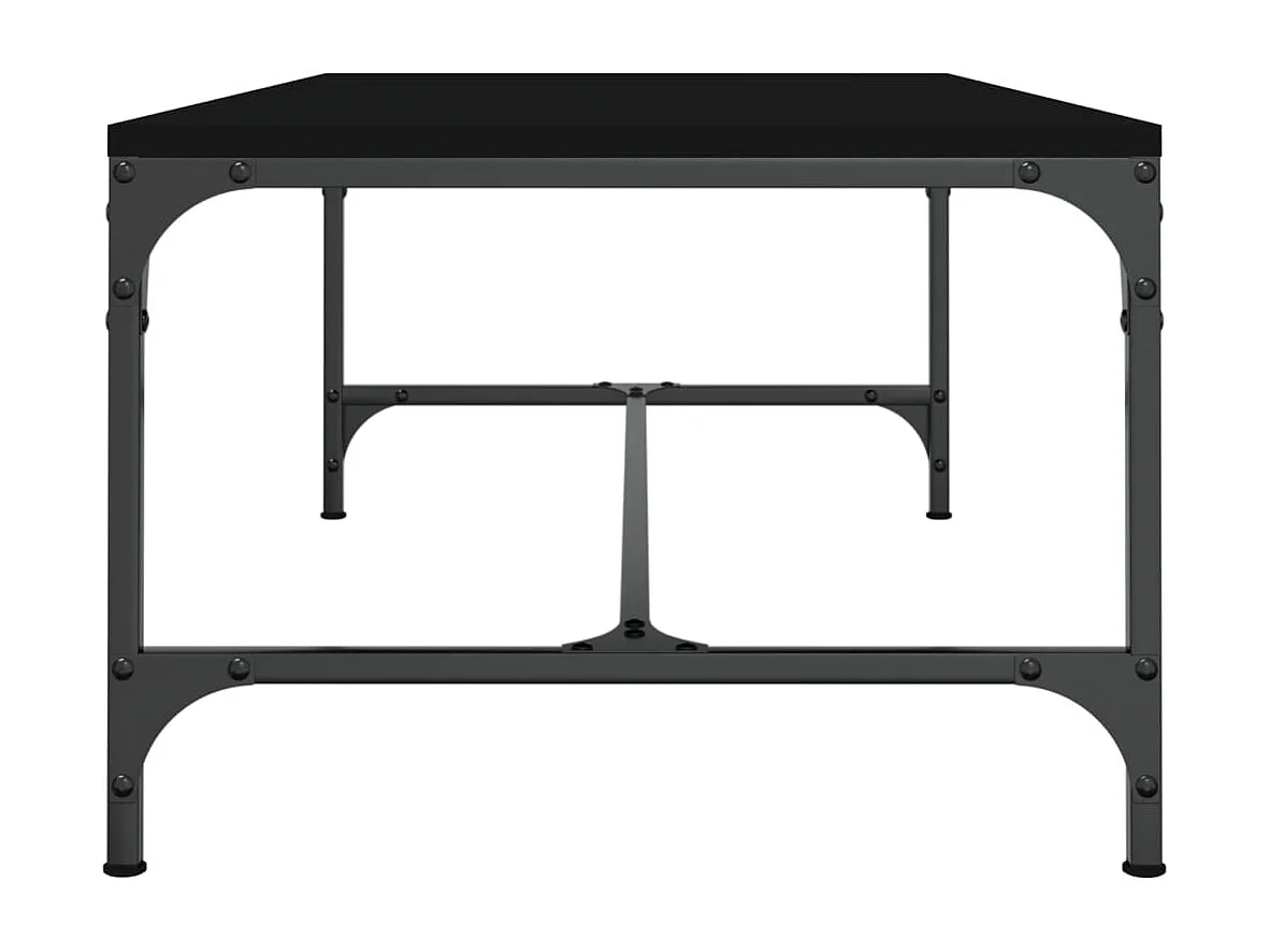 Mesa de centro de madera contrachapada negro 100x50x35 cm ES63935