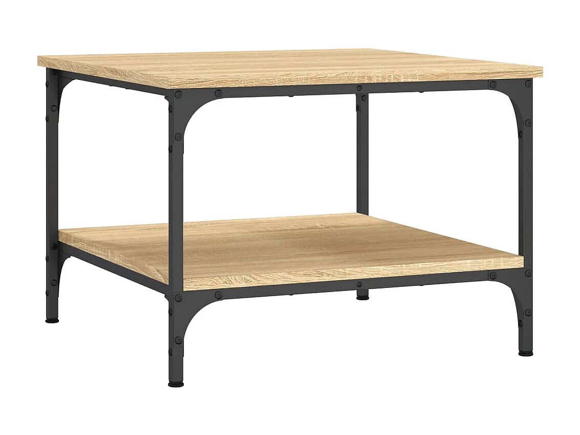 Table basse chêne sonoma 55x55x40 cm bois d'ingénierie OFR39816 BonneVie Meuble
