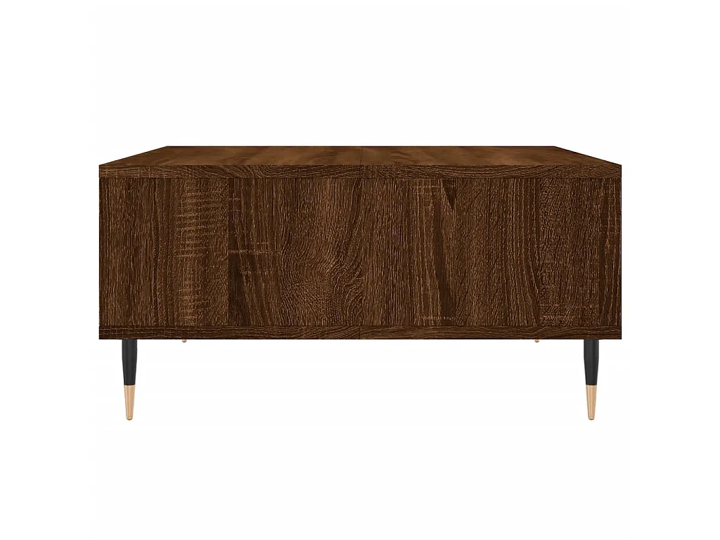 Table basse chêne marron 60x60x30 cm bois d'ingénierie OFR58470 BonneVie Meuble