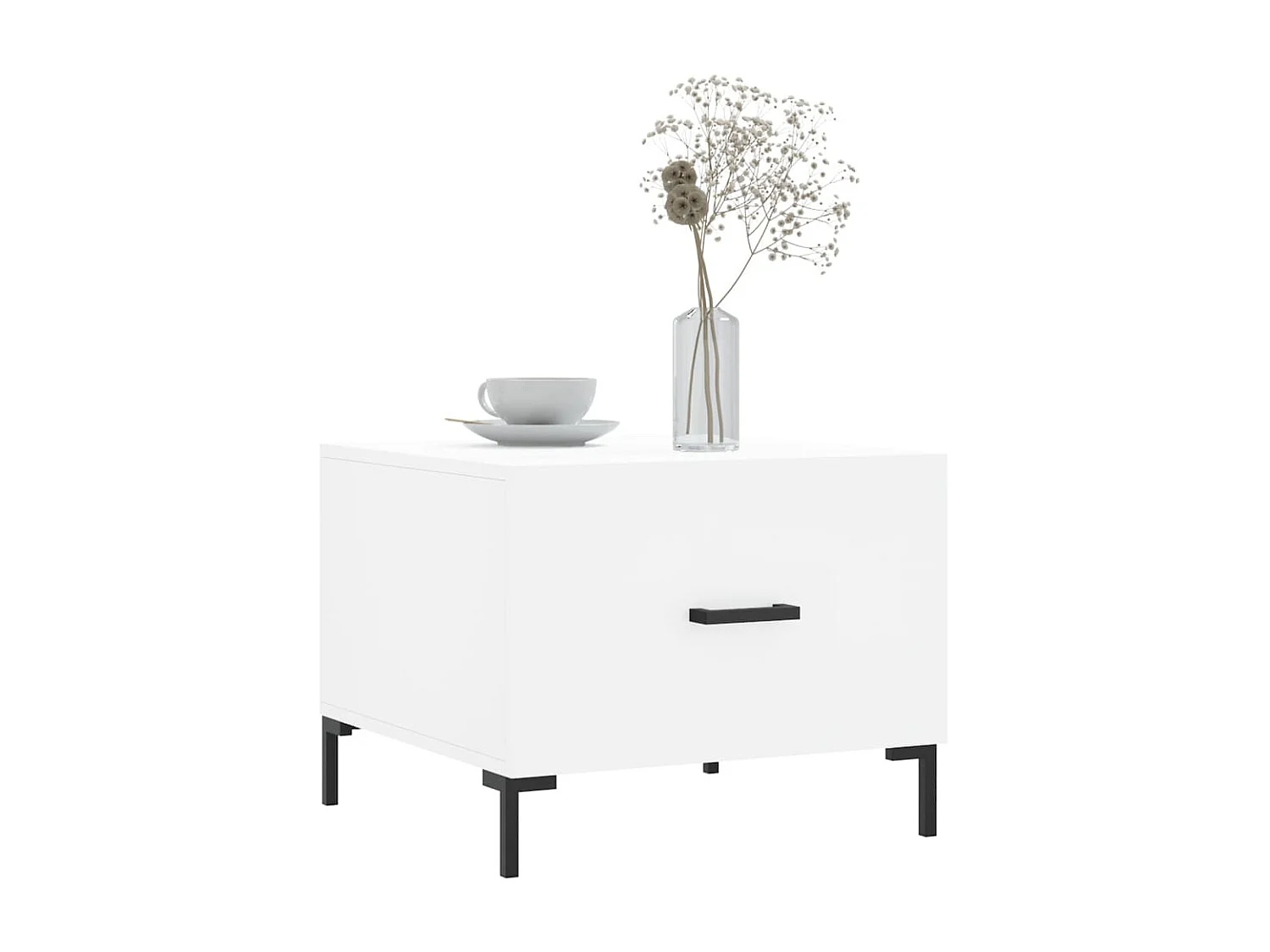 Mesa de centro 50x50x40 cm derivados de madeira branco PT497674