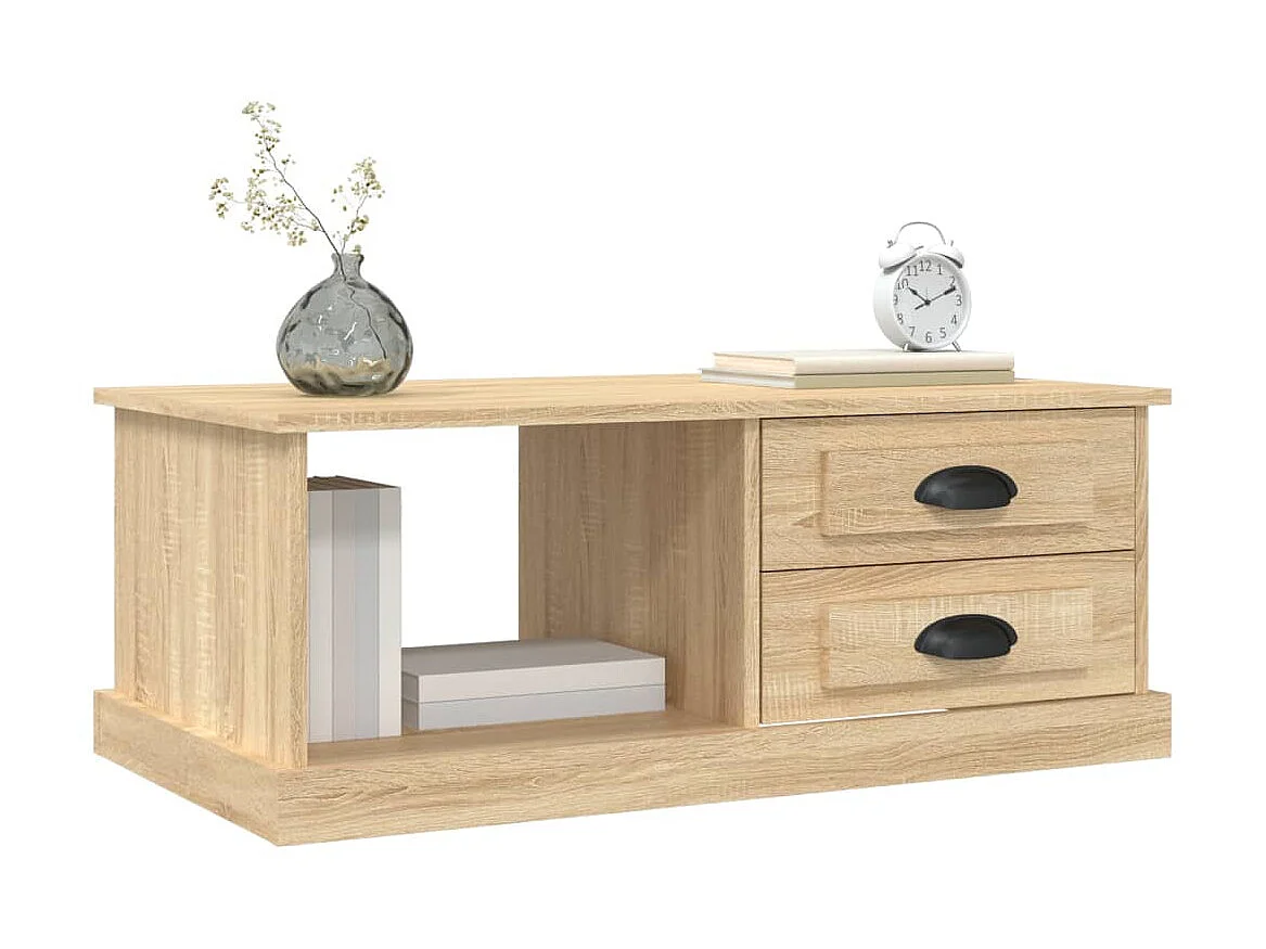 Table basse Chêne sonoma 90x50x35 cm Bois d'ingénierie OFR40990 BonneVie Meuble