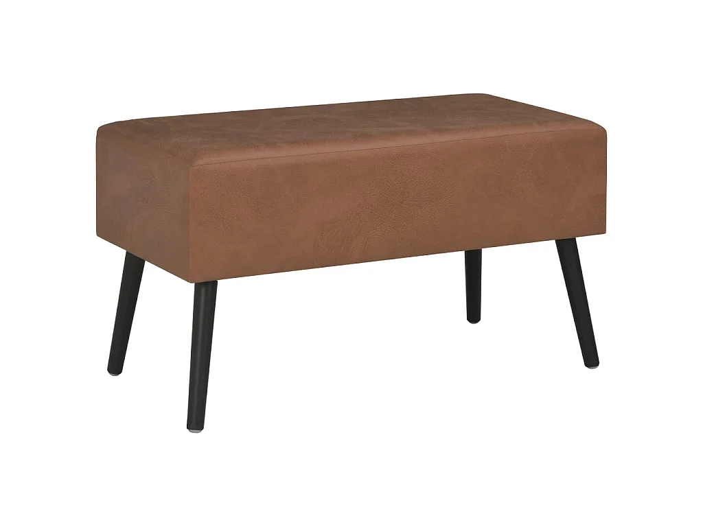 Table basse Marron foncé 80x40x46 cm Similicuir OFR21449 BonneVie Meuble