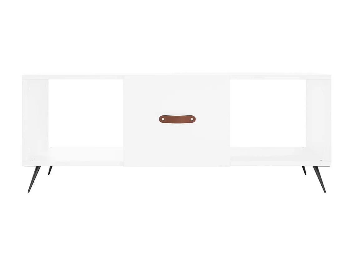 Mesa de centro madera contrachapada blanco 102x50x40 cm ES45711