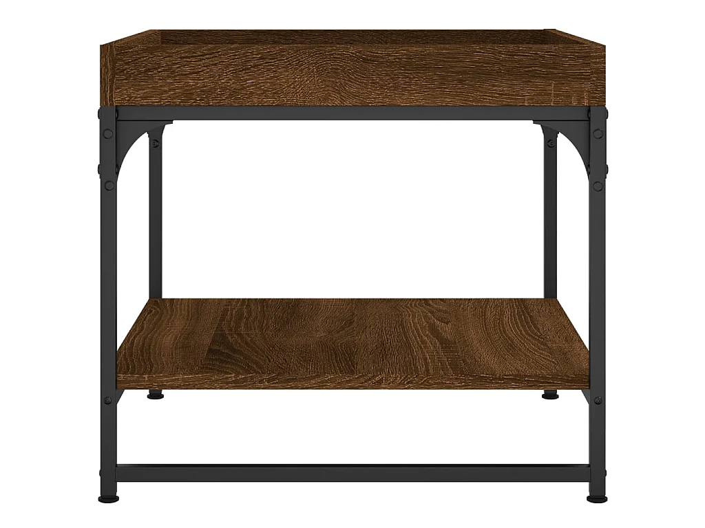 Table basse chêne marron 49,5x49,5x45 cm bois d'ingénierie OFR42018 BonneVie Meuble