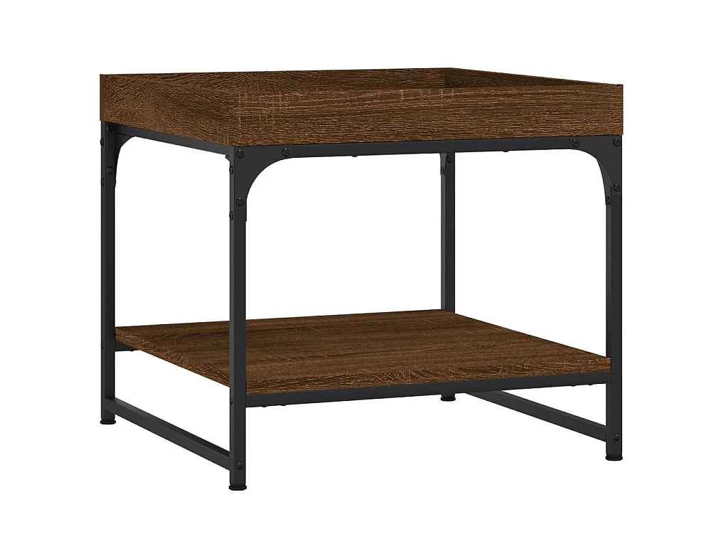 Salontafel 49,5x49,5x45 cm bewerkt hout bruin eikenkleur NL47580