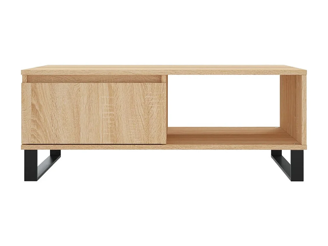 Table basse chêne sonoma 90x60x35 cm bois d'ingénierie OFR11670 BonneVie Meuble