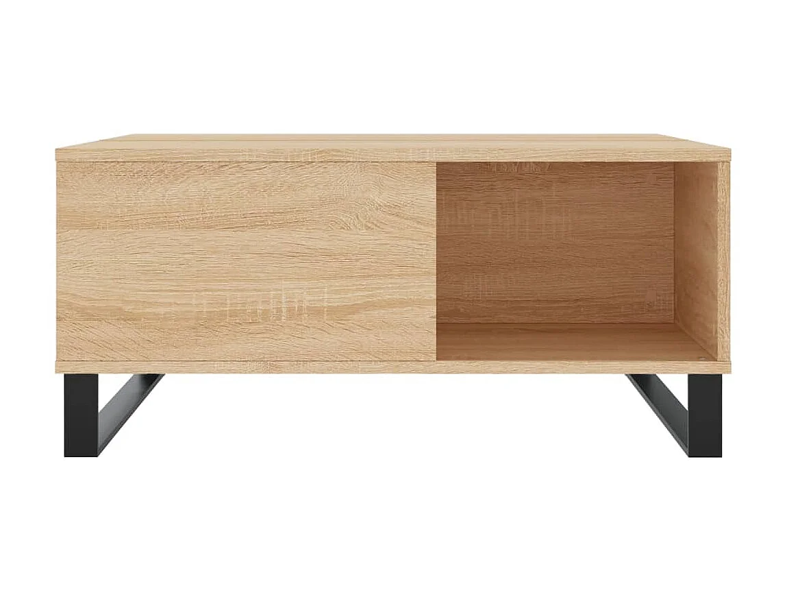 Salontafel 80x80x36,5 cm bewerkt hout sonoma eikenkleurig NL68611