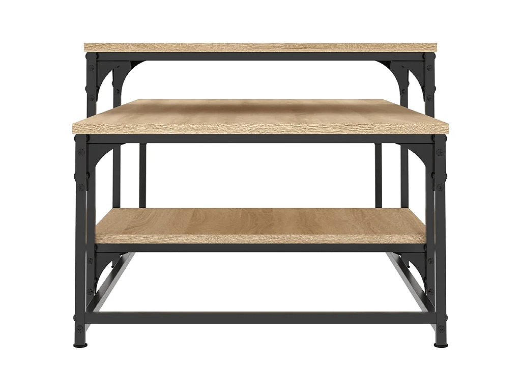 Salontafel 102x60x45 cm bewerkt hout sonoma eikenkleurig NL16436