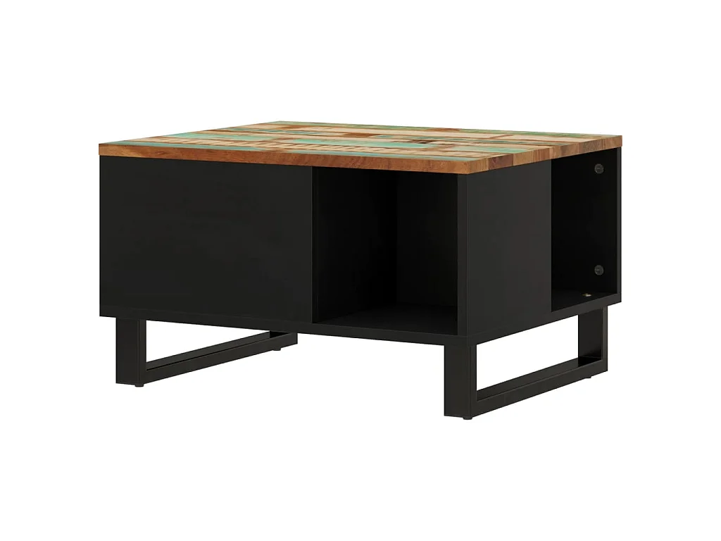 Table basse 60x50x35 cm bois de récupération massif OFR95841 BonneVie Meuble