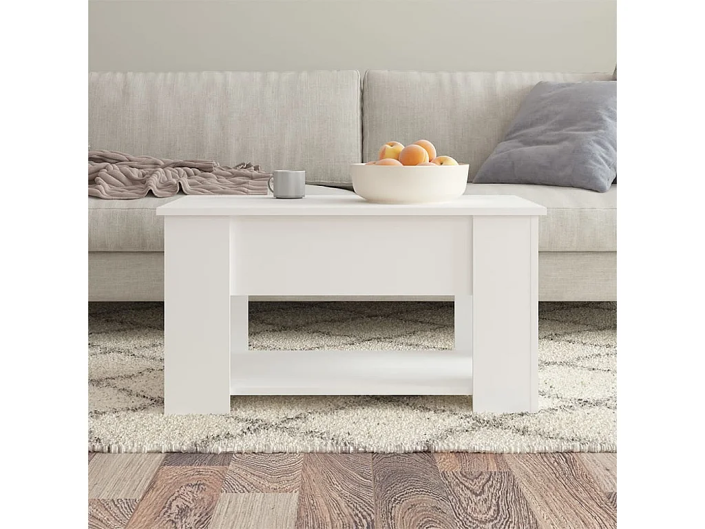 Mesa de centro 79x49x41 cm madeira processada branco PT306498