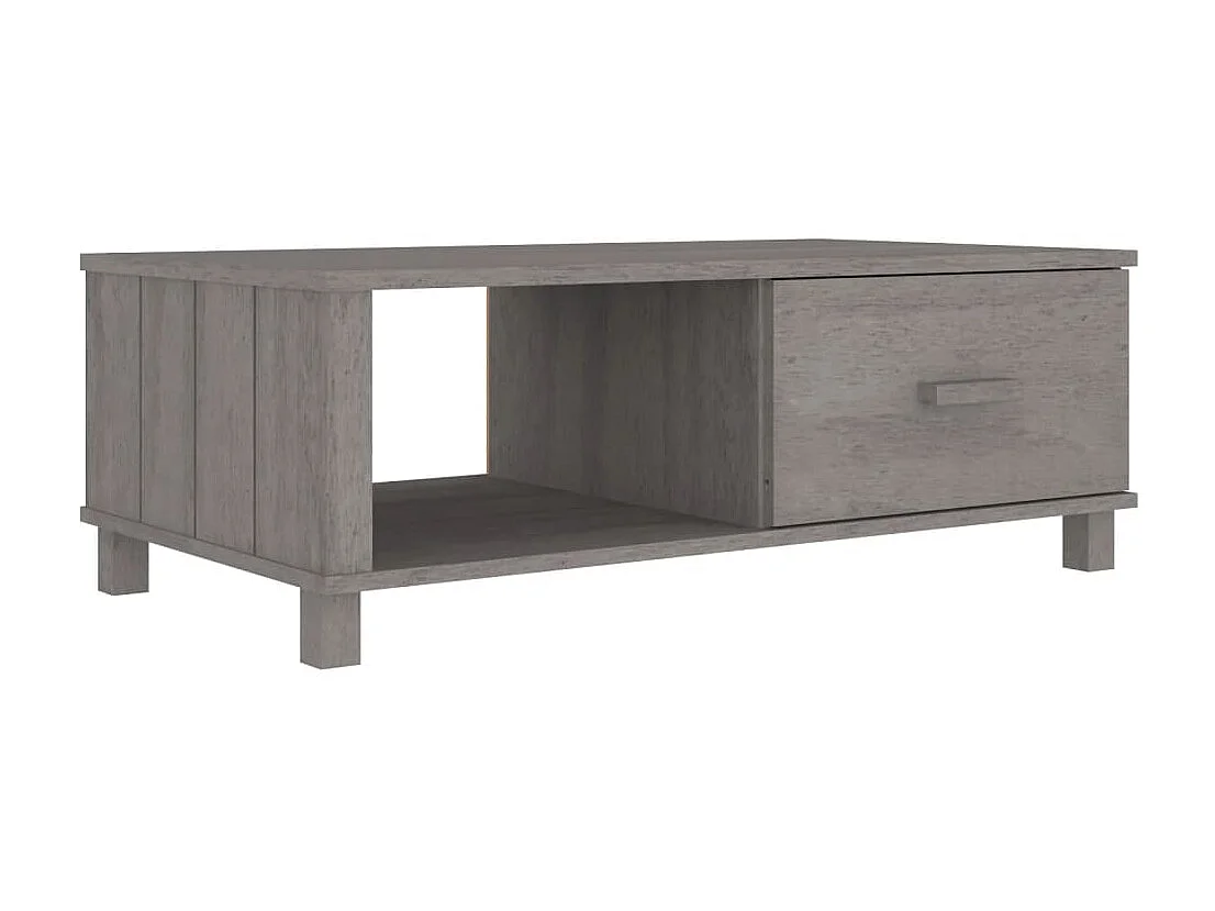 Mesa de centro HAMAR 100x55x35 cm pinho maciço cinza-claro PT939631