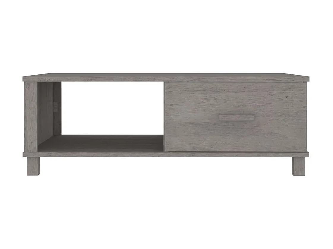 Mesa de centro HAMAR 100x55x35 cm pinho maciço cinza-claro PT939631