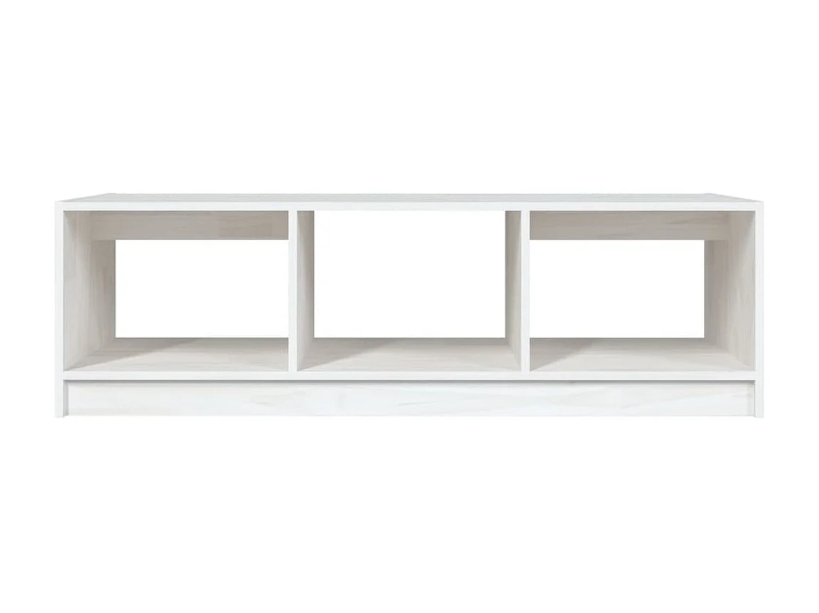 Mesa de centro 110x50x34 cm madeira de pinho maciça branco PT600486