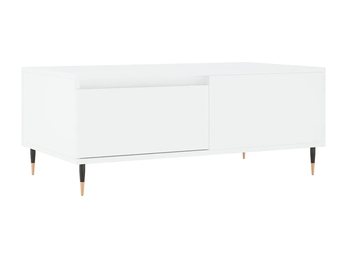 Table basse Blanc 90x50x36,5 cm Bois d'ingénierie OFR27379 BonneVie Meuble