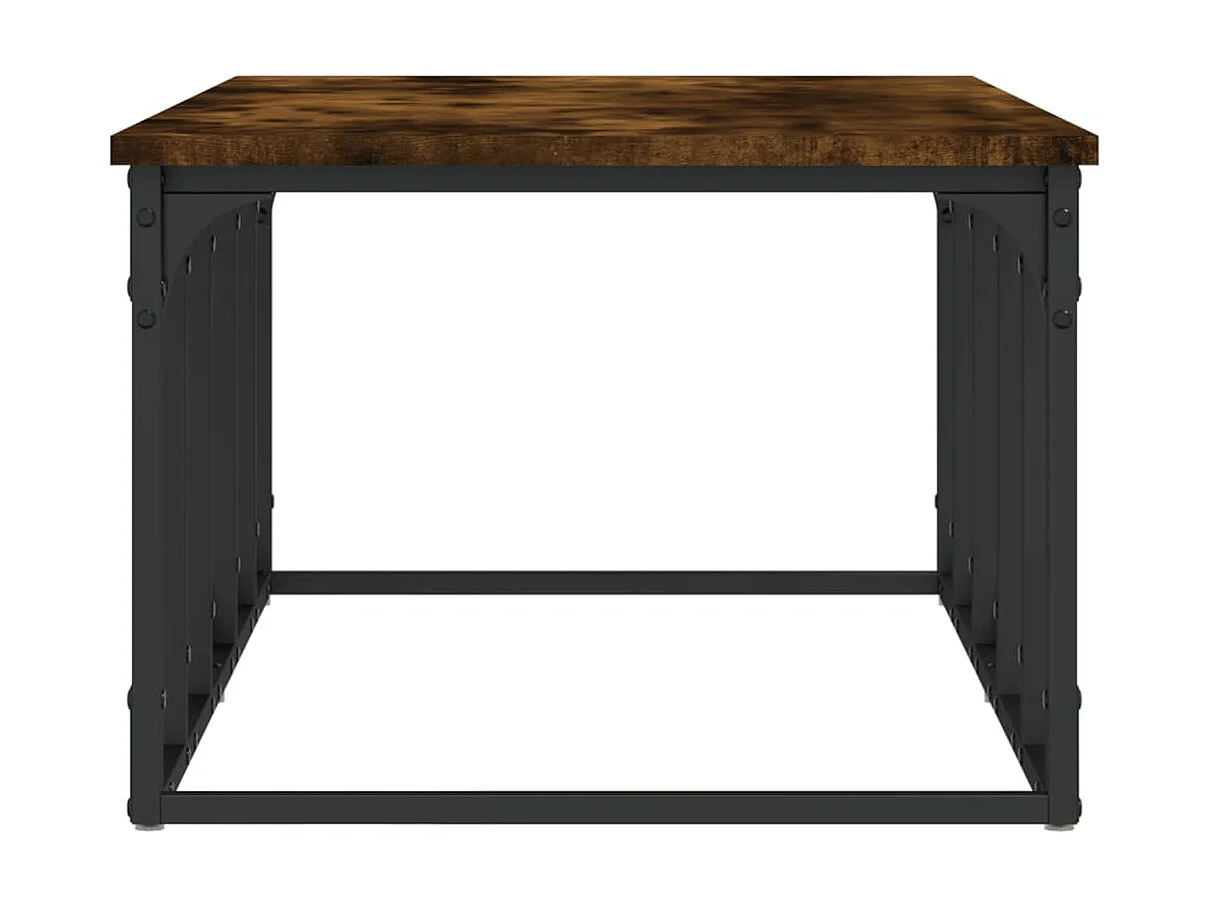 Table basse chêne fumé 100x50x35,5 cm bois d'ingénierie OFR82952 BonneVie Meuble