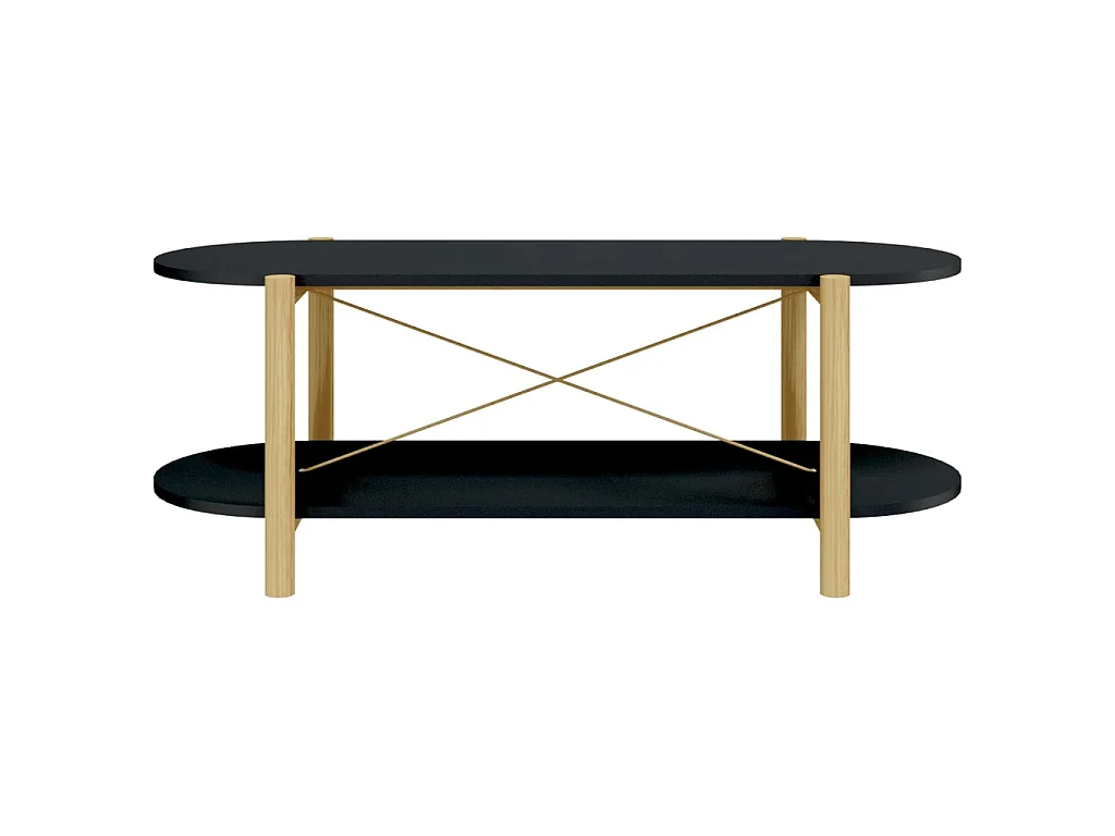 Table basse Noir 110x48x40 cm Bois d'ingénierie OFR14248 BonneVie Meuble