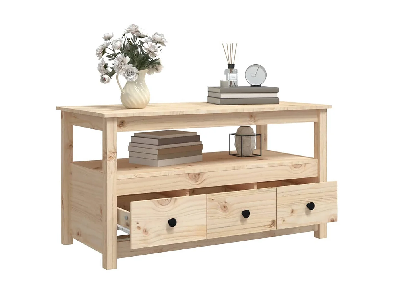 Salontafel 102x49x55 cm massief grenenhout NL25911