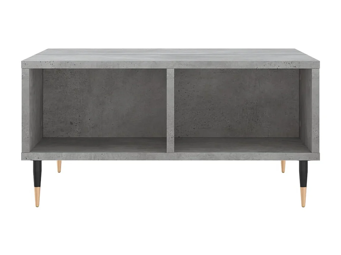 Table basse gris béton 60x60x30 cm bois d'ingénierie OFR74469 BonneVie Meuble