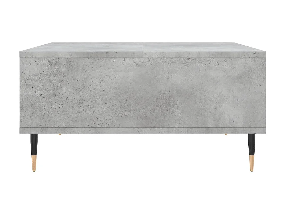 Table basse gris béton 60x60x30 cm bois d'ingénierie OFR74469 BonneVie Meuble