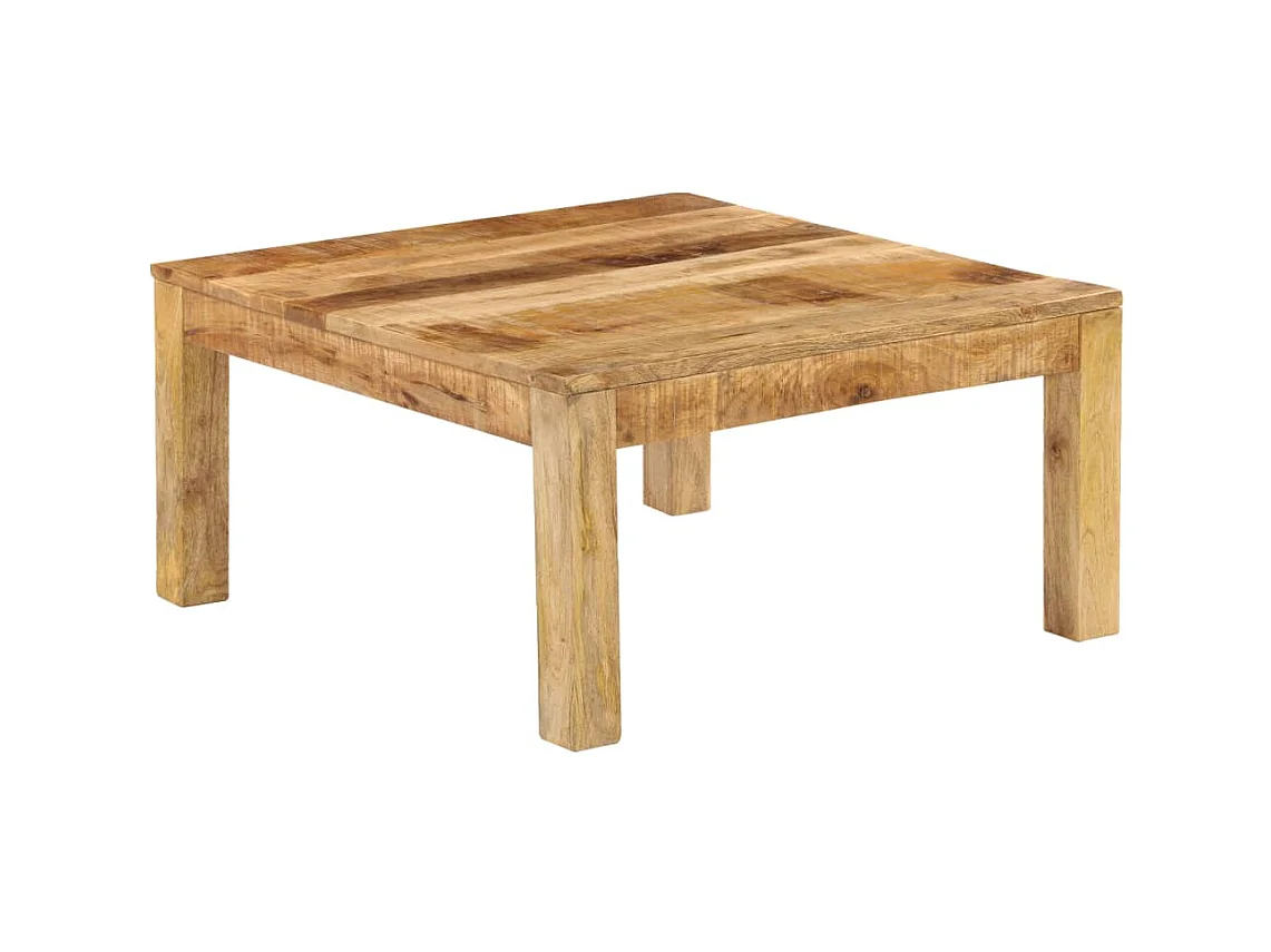 Table basse 80x80x40 cm Bois de manguier massif OFR72841 BonneVie Meuble