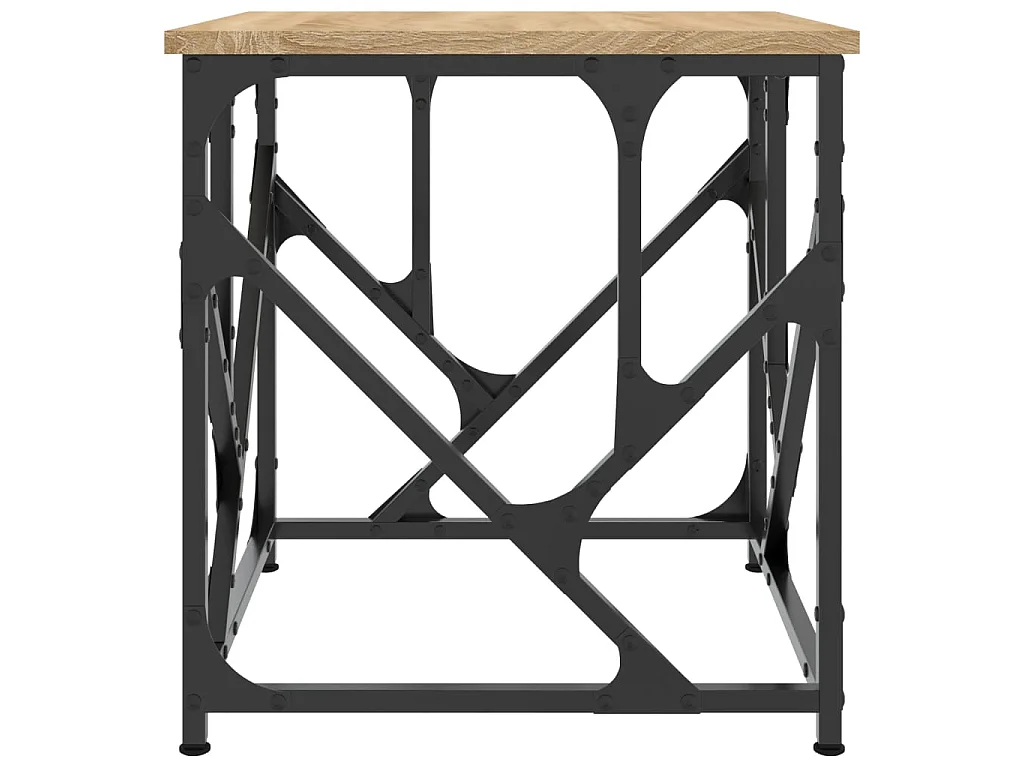 Table basse chêne sonoma 45x45x47,5 cm bois d'ingénierie OFR42106 BonneVie Meuble