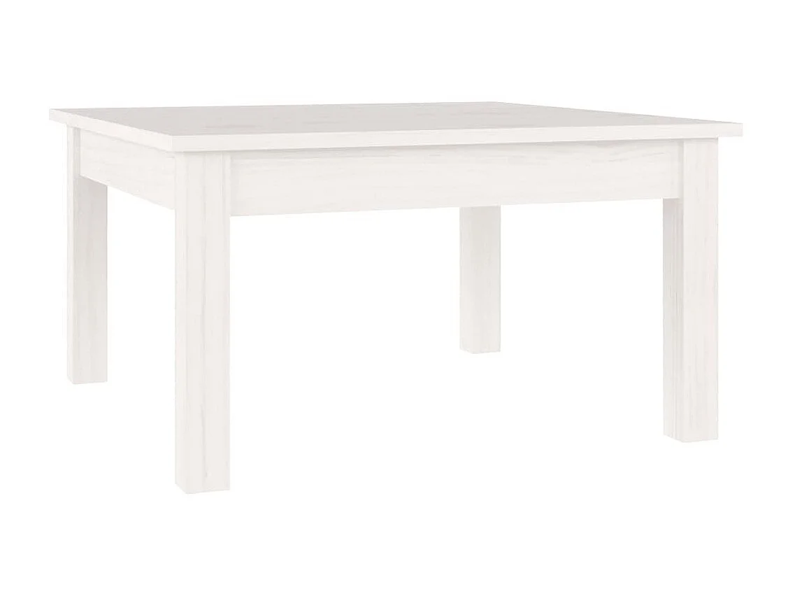 Table basse Blanc 55x55x30 cm Bois massif de pin BonneVie Meuble JOQ56818