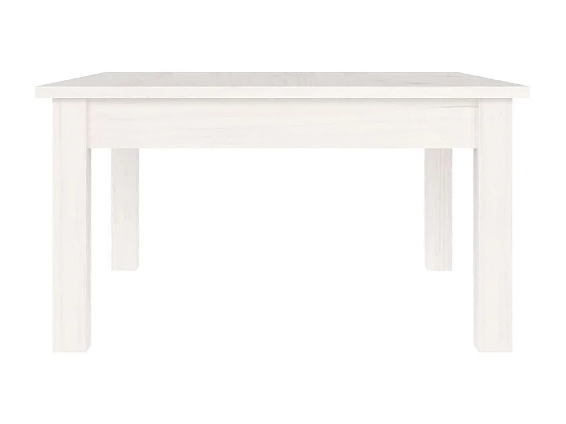 Table basse Blanc 55x55x30 cm Bois massif de pin BonneVie Meuble JOQ56818