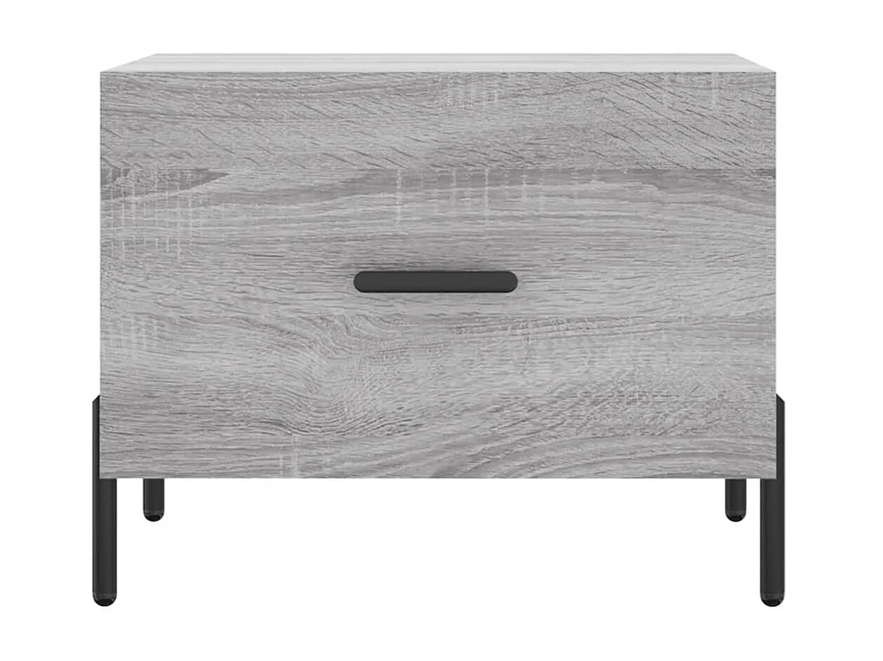 Table basse Sonoma gris 50x50x40 cm Bois d'ingénierie OFR44825 BonneVie Meuble