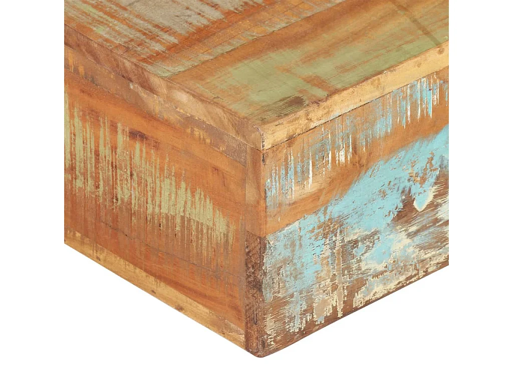 Table basse 80x80x28 cm Bois de récupération massif OFR33125 BonneVie Meuble