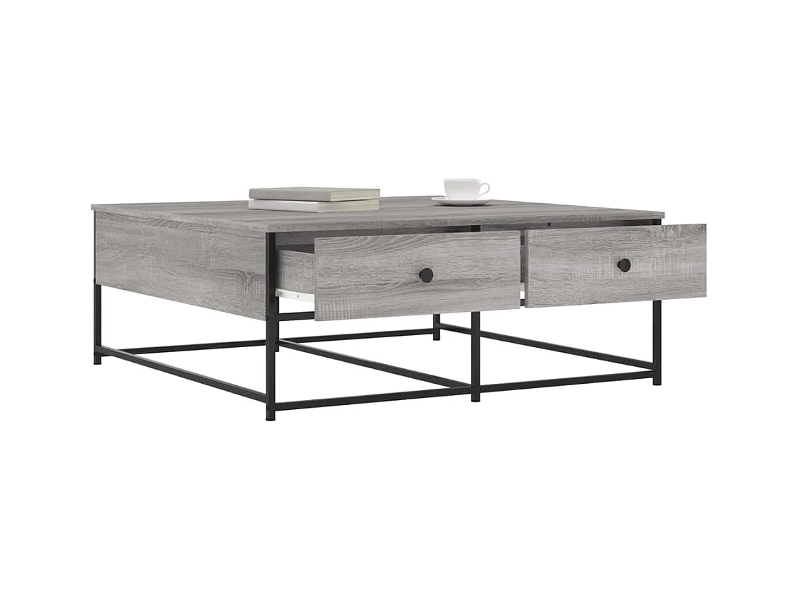 Mesa de centro madera de ingeniería gris Sonoma 100x99x40 cm ES14144