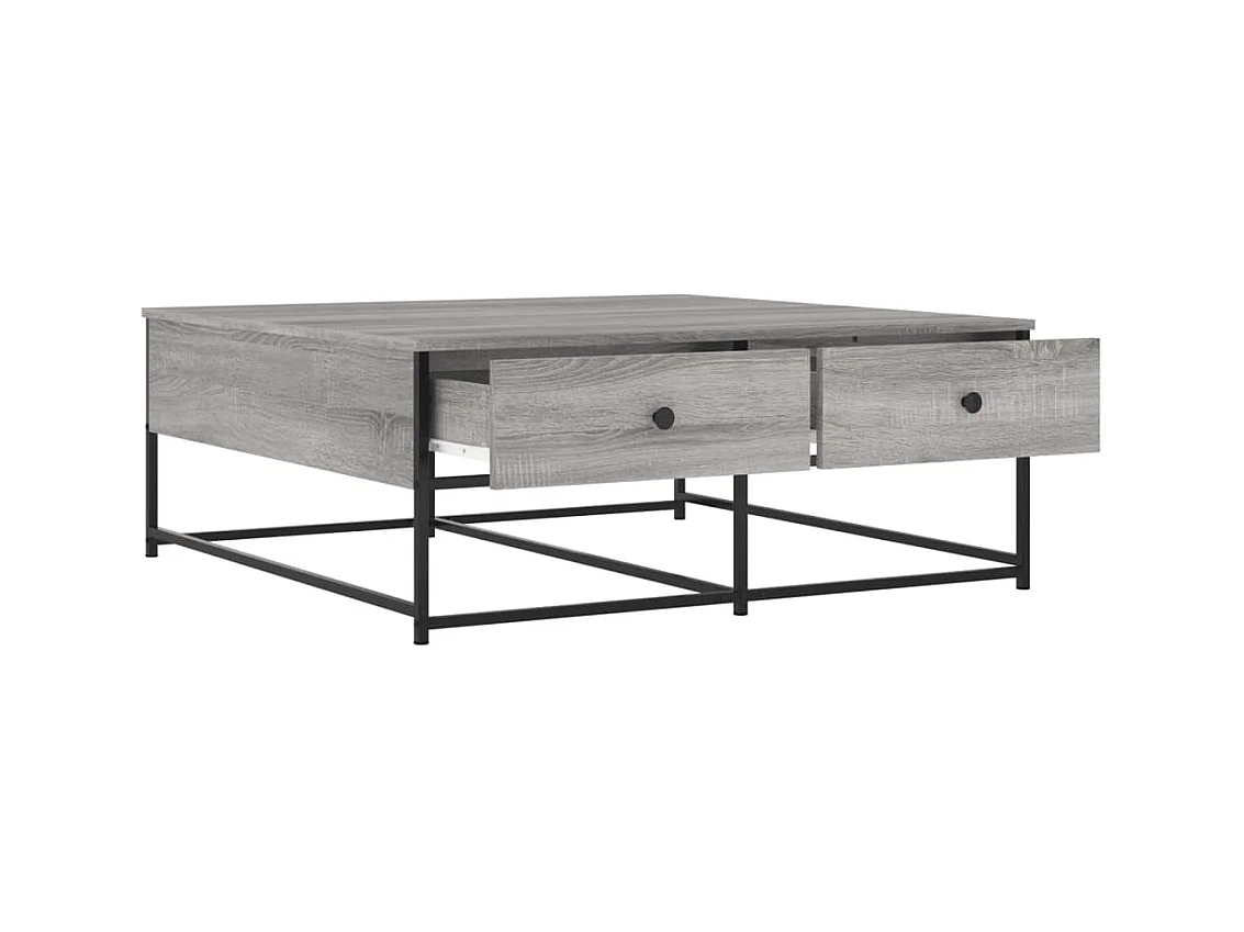 Mesa de centro madera de ingeniería gris Sonoma 100x99x40 cm ES14144