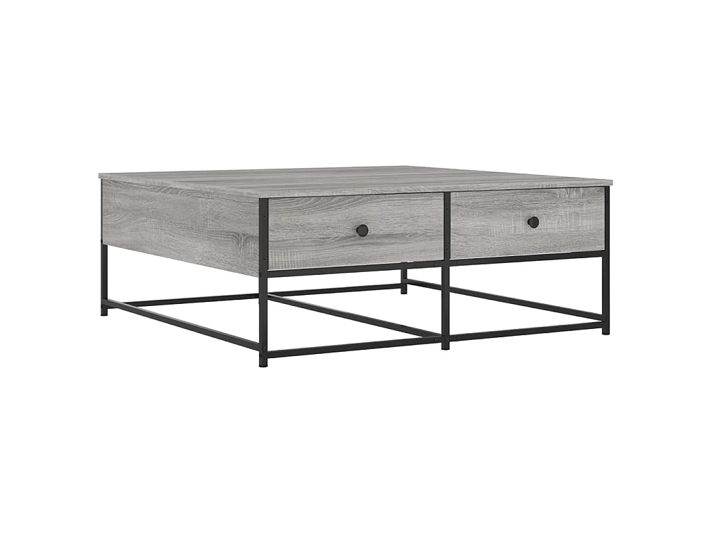 Table basse sonoma gris 100x99x40 cm bois d'ingénierie OFR91673 BonneVie Meuble