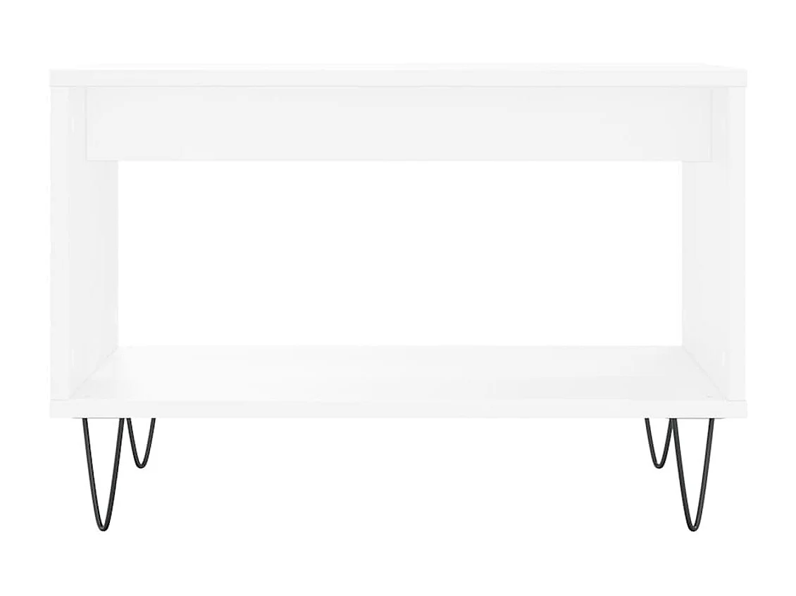 Salontafel 60x50x40 cm bewerkt hout wit NL21761