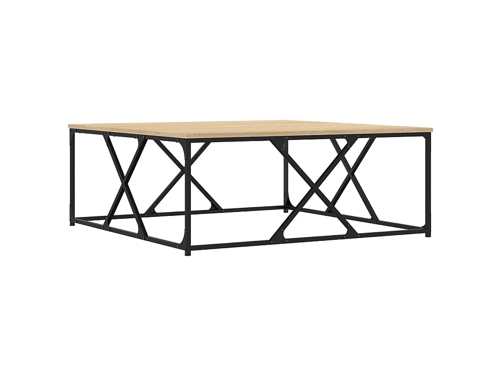 Mesa de centro madera de ingeniería roble Sonoma 100x100x40 cm ES65164