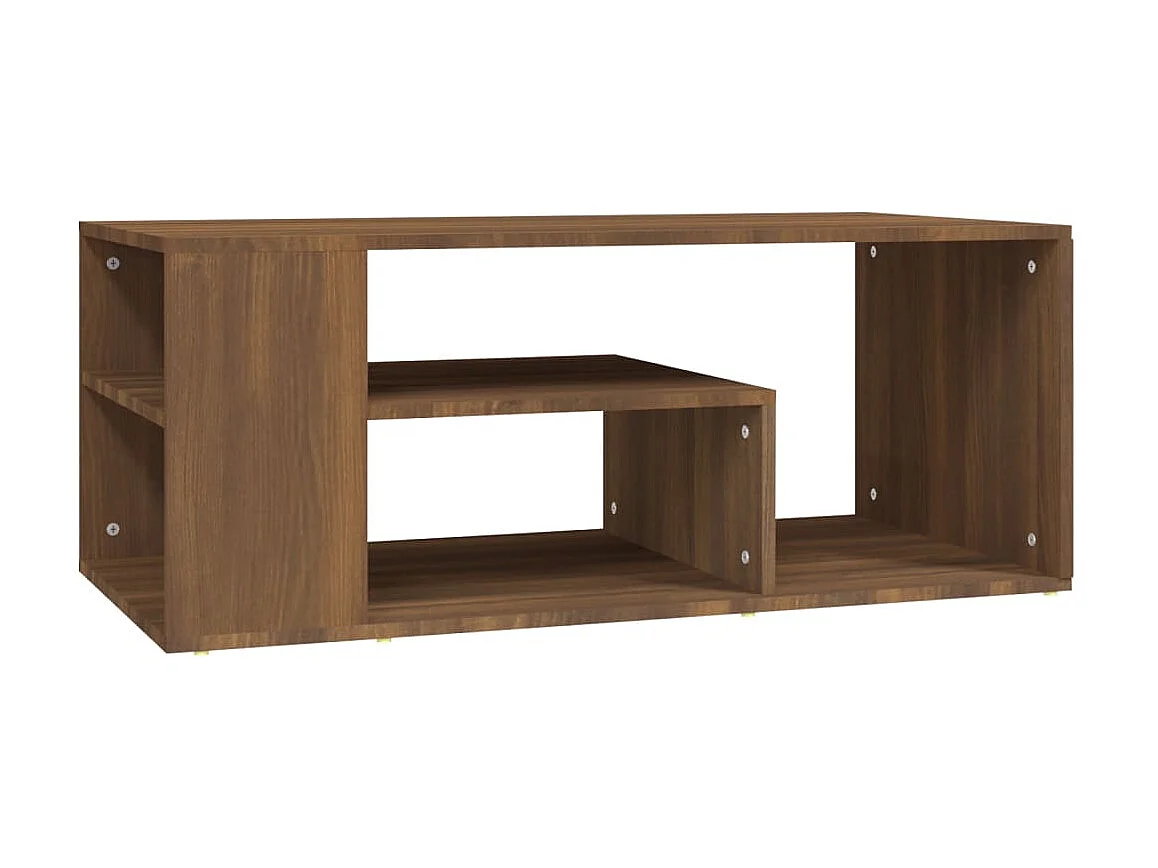 Table basse Chêne marron 100x50x40 cm Bois d'ingénierie OFR43117 BonneVie Meuble